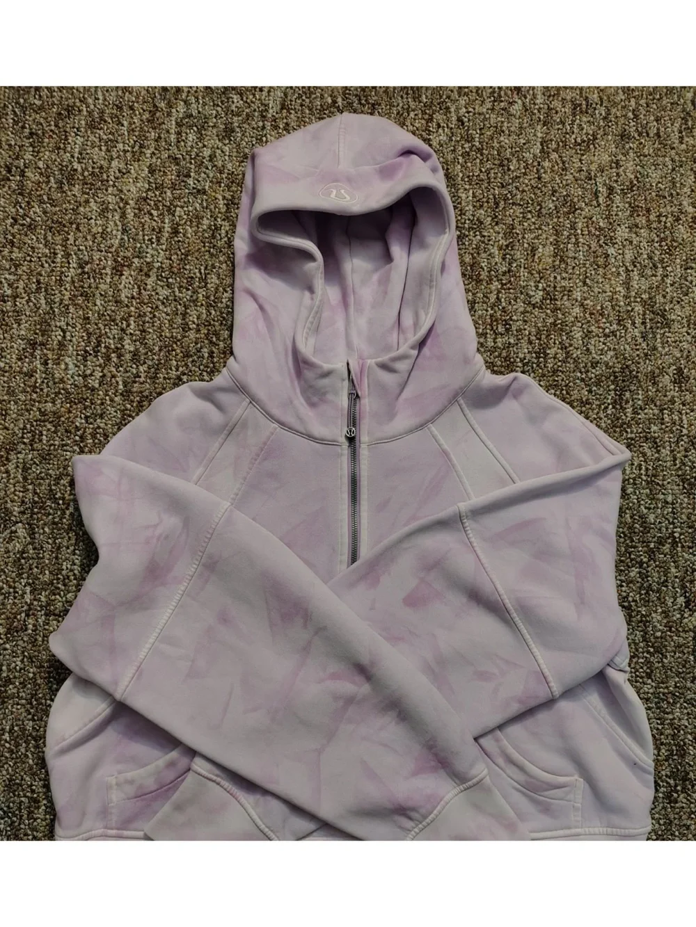 Lululemon Scuba Oversized Half-Zip Hoodie Mineral Dye Purple Cosmos M/L New